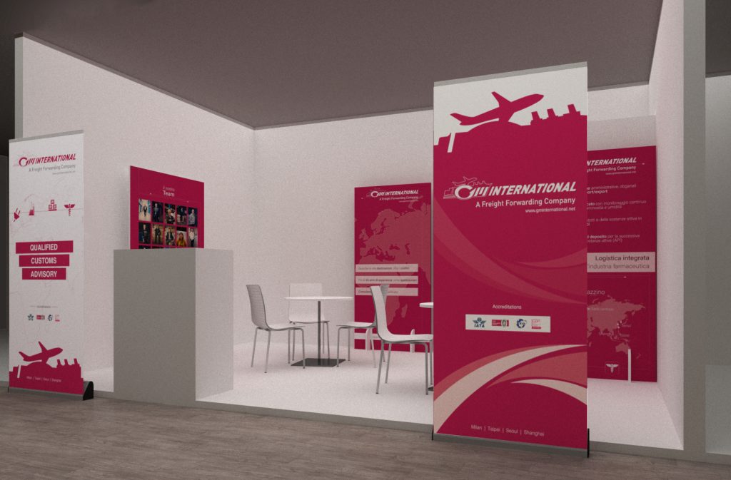 Making Pharmaceuticals: rendering of the GM International booth